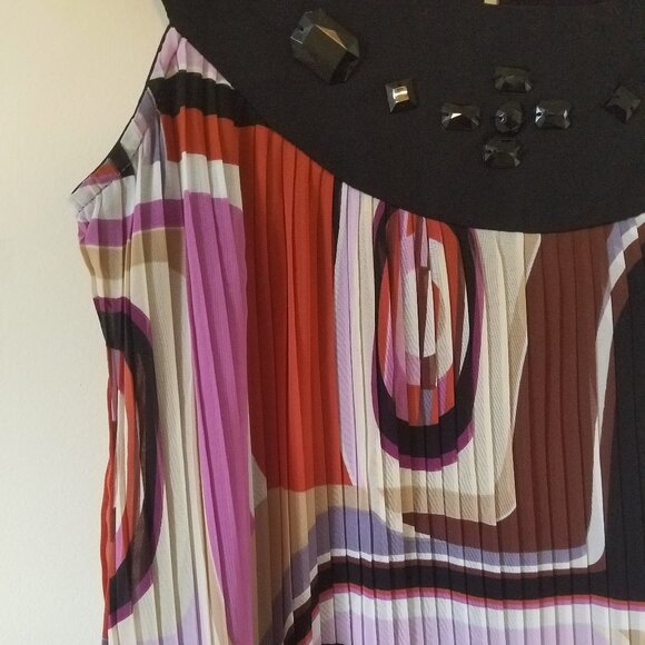 Eyeshadow retro pleated dress sz S - Picture 3 of 7